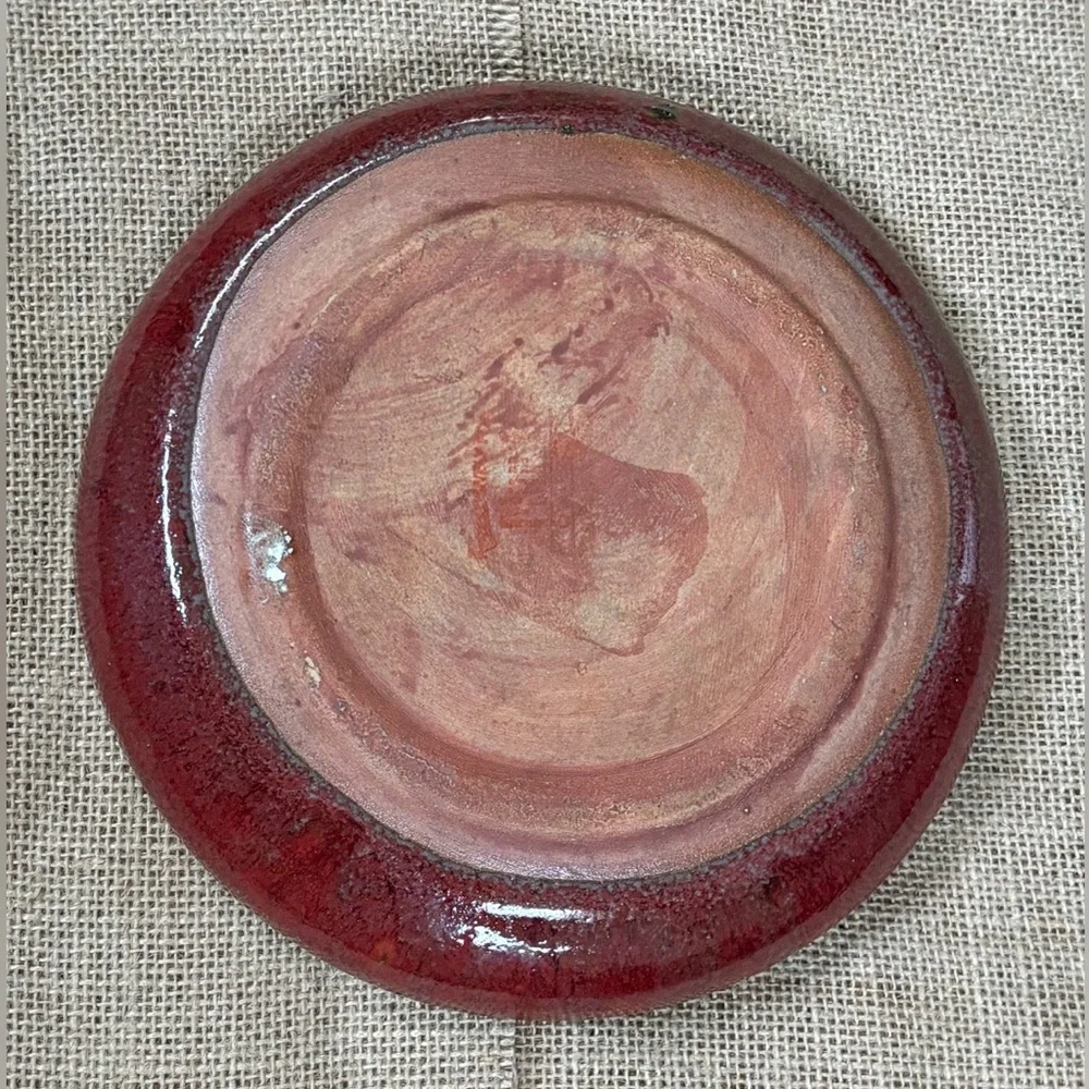 Pier 1 Crackle Stoneware Deep Dish Plate Or Shallow Bowl 7 1/2” Rustic Farmhouse